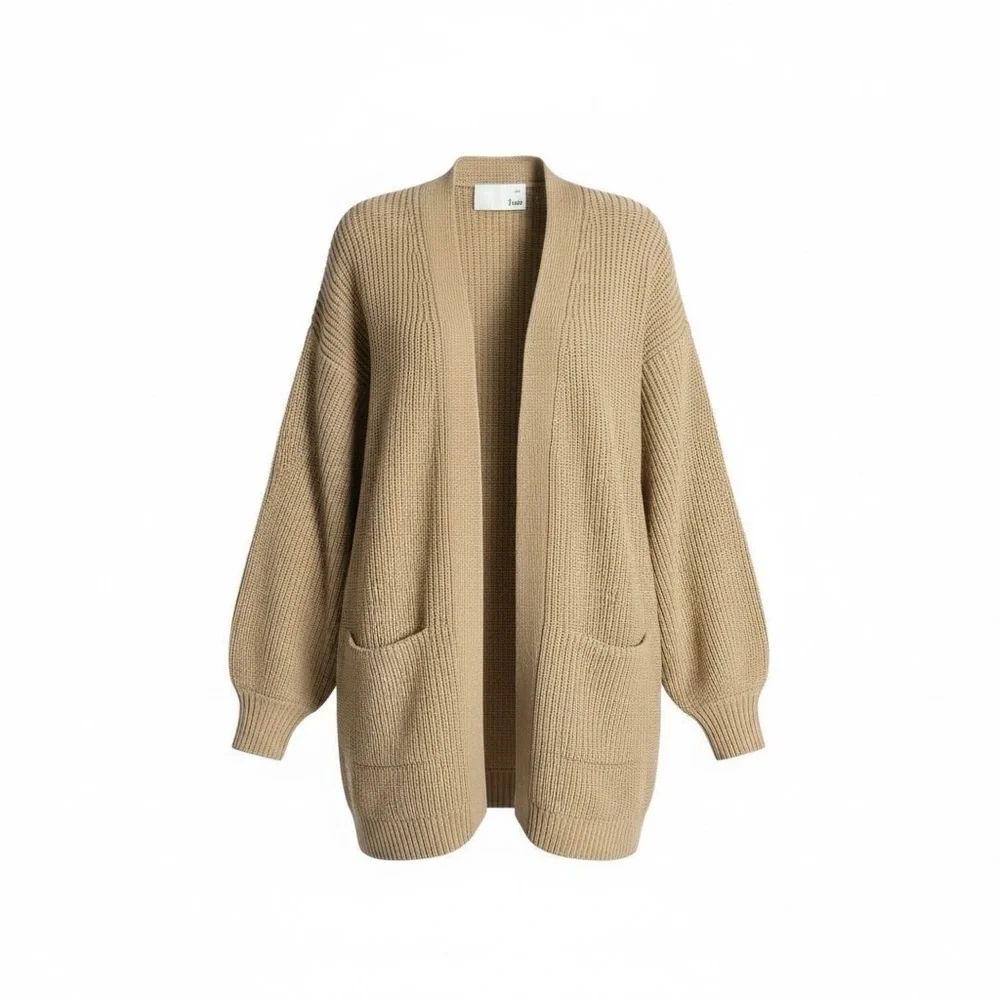 Aritzia Wilfred Free Unwind Oversized Merino Wool Cardigan Camel Tan XS Holiday - Picture 2 of 9